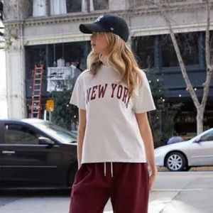 John Galt Women's New York T-Shirt in Off White